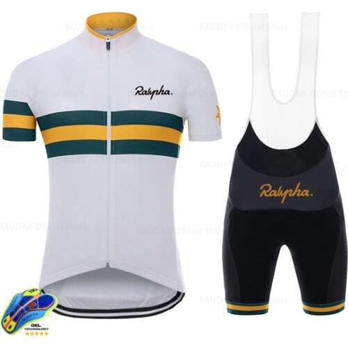 Cycling Jersey Set Pro Team Raudax White Cycling Clothing MTB Cycling Bib Shorts Bike Jerseys Set Ropa Ciclismo Hombre 2021