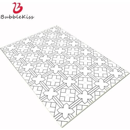 Bubble Kiss New Fashion Rug For Bedroom Soft Carpet For Living Room Stylish Modern Black And White Geometric Line Door Mat