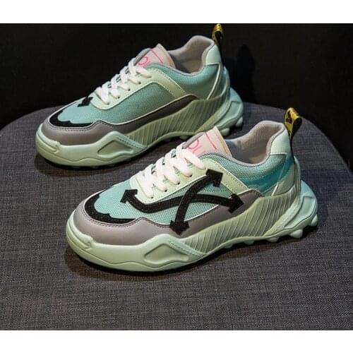 Color Matching Sneakers Womens Winter and Spring New Model Platform Casual Breathable Shoes Color Matching Womens Shoes