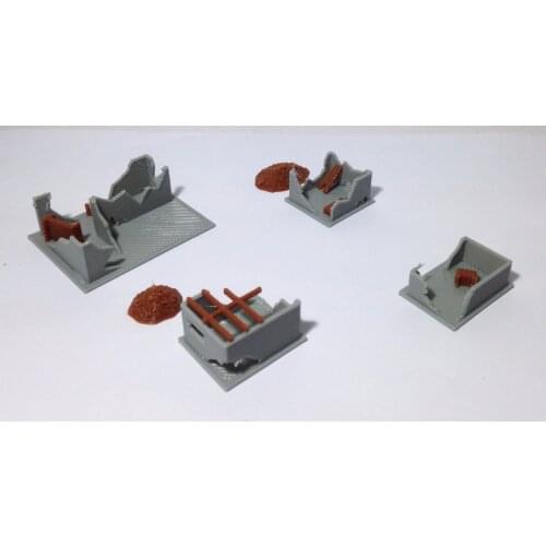 Outland Models Abandoned Town House Ruin Set Z Scale 1:220 Train Railway Layout