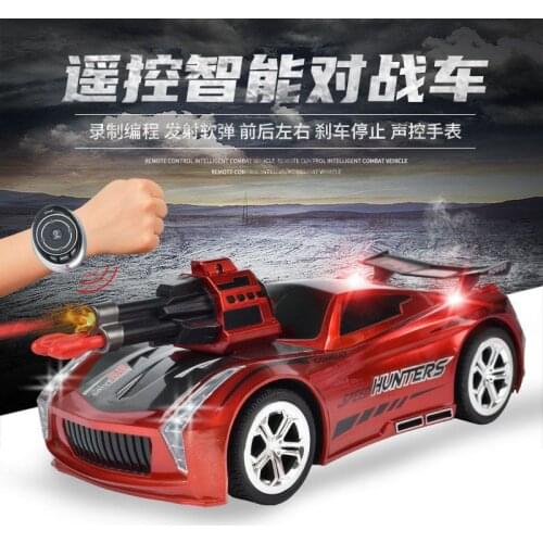 Power Batle fire bullet voice control watch car Smart band controller Remote control car vs parent child interactive boy toy