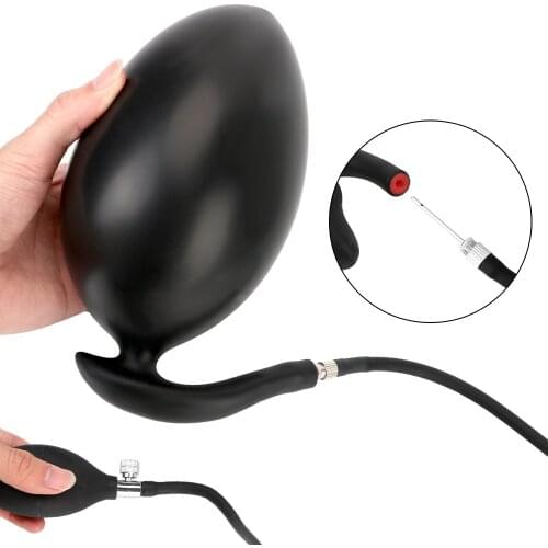 Inflatable Anal Plug Dildo Pump Expandable Butt Plug Prostate Massager Butt Dilator Sex Toys for Women Adult Products