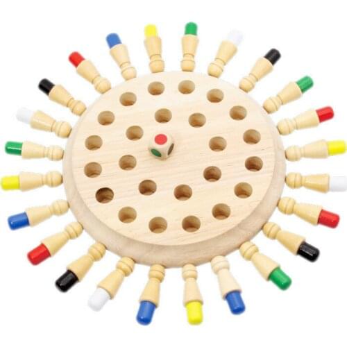 New Color Wooden Memory Match Stick Chess Game Fun Block Board Game Puzzles Educational Color Cognitive Ability Toy For Children