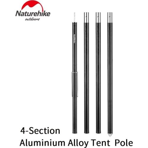 Naturehike Ultralight 4-Section Aluminium Alloy Tent Pole 1kg High Quality Tarp Pole 2.8/240cm Tent Accessories Camping Outdoor