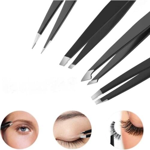 Eyebrow tweezers, eyebrow clip, makeup clip set, 5-piece eyebrow trimming set