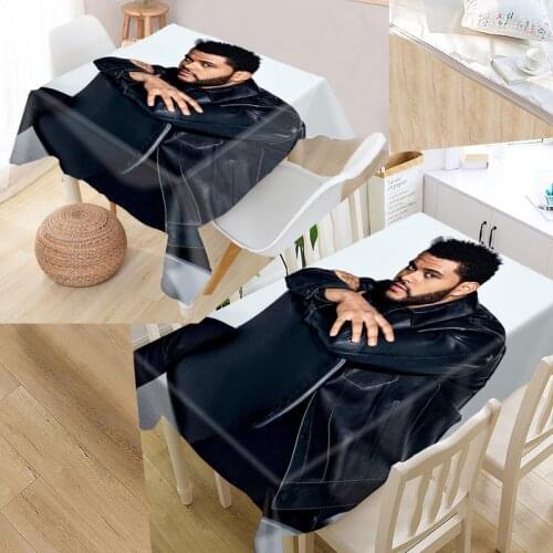 Custom The Weeknd Table Cloth Rectangular Oxford Print Waterproof Oilproof Square Table Cover Wedding Tablecloth P