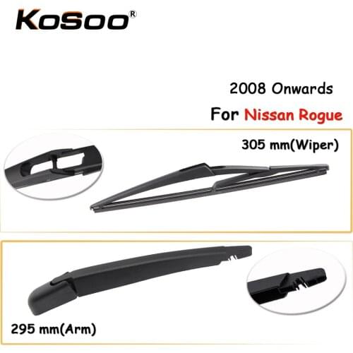 KOSOO Auto Rear Car Wiper Blade For Nissan Rogue,305mm 2008 Onwards Rear Window Windshield Wiper Blades Arm,Car Accessories
