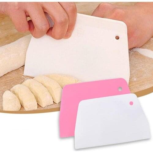Dough Scraper Cake Cream Spatula Knife Cutter Butter Batter Scraper Decorating Smooth Spatulas For Kitchen Baking Pastry Tools