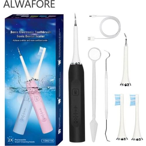 Household Ultrasonic Calculus Remover Dental Scaling Electric Sonic Dental Scaler Smoke Stains Tartar Plaque Teeth White