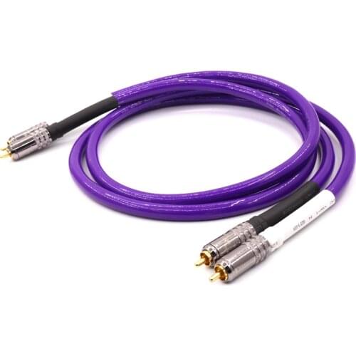 Free shipping pair Hifi RCA audio interconnect cable single wire with RCA plug connector