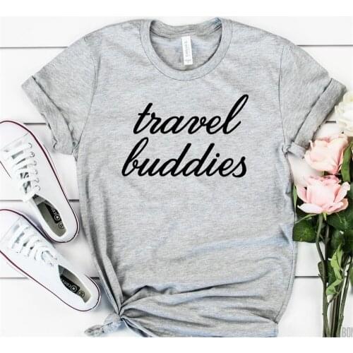 Travel Buddies Women T Shirt Faith Letters Print Tshirt Women Short Sleeve O Neck T-shirt Ladies Causal Tee Shirt TX5605