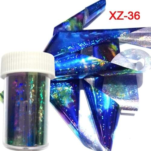 1 Roll (4*120 cm ) NEW Holographic Starry Sky Nail Foils Nail Art Transfer Sticker Decal Manicure Holo Nail Foil Stickers ##XZ36