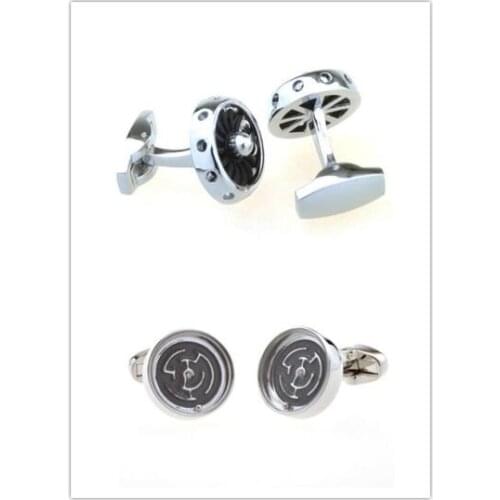 10pairs/lot Vintage Airplane Propeller/Game Disk Cufflinks Creative Hollow Designed Cuff Links Mens Jewelry Gift