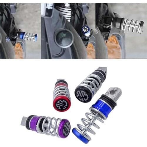 2 Pcs Motorcycle Anti-Slip Foot Rest Motobike Spring Foot Pegs Aluminum Footrest Pedals Fit For Yamaha Suzuki Honda etc 4 Colors