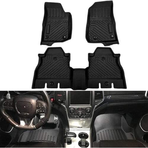 3-Piece Cargo Floor Liners Mats For Jeep Wrangler JL 2019 2020 4 Doors All Weather Black