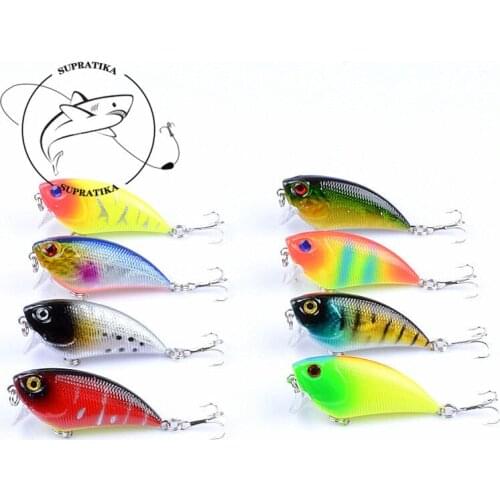 8Pcs/Lot 5.5cm/6.6g Striped Fishing Bait Lure Crankbait 3D Eyes Artificial Lifelike Bionic Wobblers Fishing Bait Lure With Hook