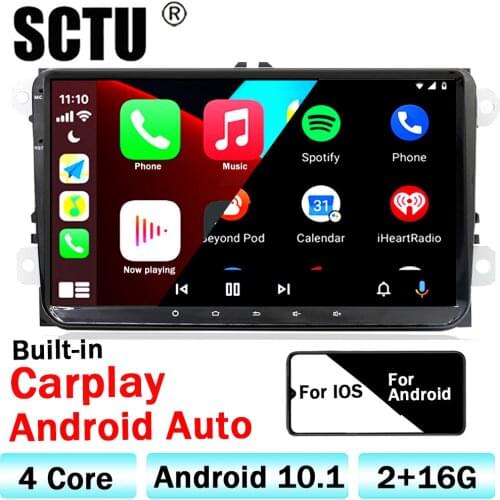 SCTU 9" Car Stereo Radio Carplay Android Auto Bluetooth USB RVC For VW GOLF PASSAT TIGUAN CC CADDY POLO