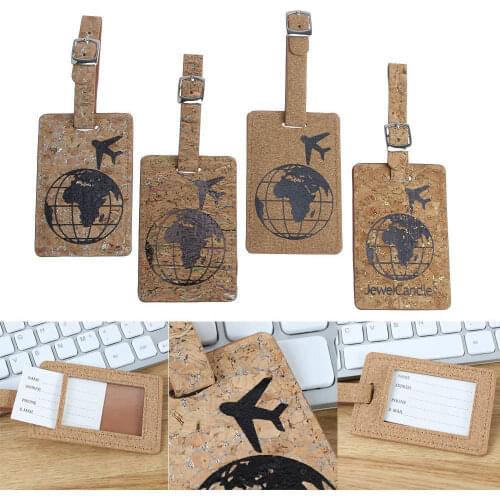 Earth Suitcase Leather Luggage Tag Label Bag Pendant Handbag Travel Accessories Name ID Address Tags Bus Card