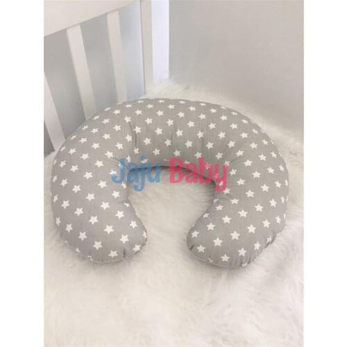 Jaju Baby Gray Patterned Breastfeeding Pillow - Support Cushio