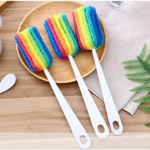 Bottle Brush Eco-friendly High Elastic Plastic Sponge Cup Cleaning Brush for Home