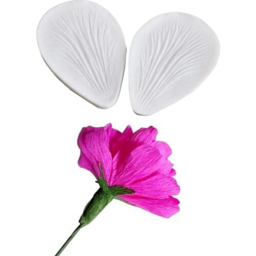 Hibiscus flower Mould and Veiner Silicone Mold Fondant Cake Decorating Tools Chocolate Mold,Sugarcraft,Kitchen Gadgets M462