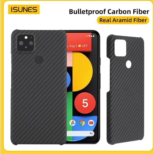 Pure Carbon Fiber Aramid For Google Pixel 5 Pixel 4a 5G Case Ultra Thin Lens Protection Ultra-light Luxury Business Phone Cover