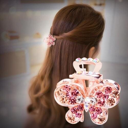 Korean version of rhinestone small hairpin hair accessories womens catch clip hairpin rhinestone head clip rhinestone hairpin