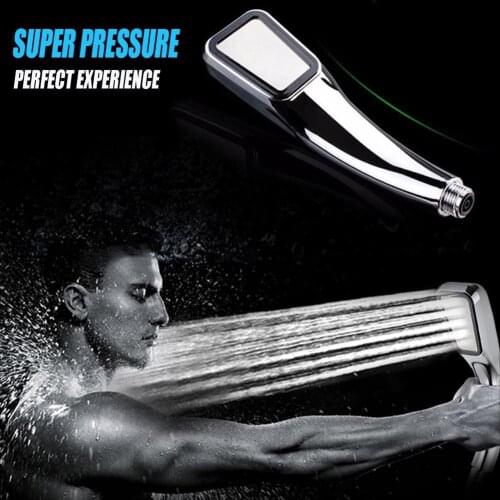 300 Holes High Pressure Shower Head Powerfull Boosting Spray Bath Water Saving Rain Shower Faucets Bathroom Tools High Quality