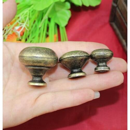 10pcs Metal Vintage Hardware Wooden Jewelry boxes Drawer Knobs Small Pull Handles Kitchen Cupboard Cabinet Antique Brass pulls