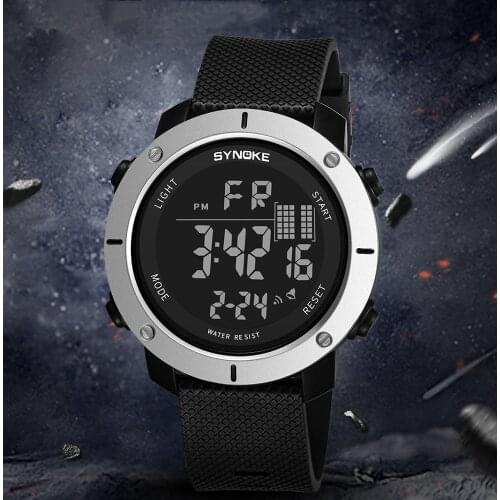 SYNOKE Mens Watches Sports Digital Watch LED Display Waterproof Military Male Electronic Clock Man Watch Reloj Hombre Relojes