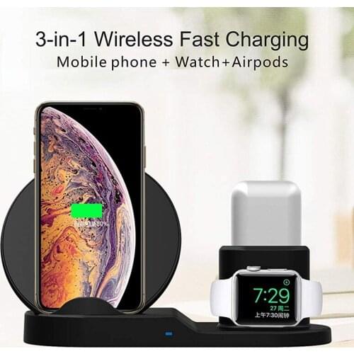 3-in-1 Desktop Wireless Charging Adapter Mobile Phone Watch Headset Wireless Fast Charge ND998