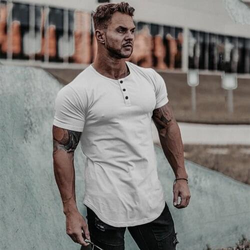 New Brand Hip Hop T-shirt Men Summer Running Sports Short Sleeve Tee Shirt Male Gym Fitness Bodybuilding Workout Tops Clothing