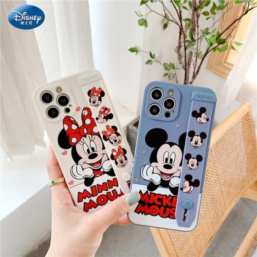 DISNEY 2021 New Fashion Shell Pattern Mickey Mobile Phone Case for iPhone 12 7 8 Plus Luxury Full Cover Case zz0609