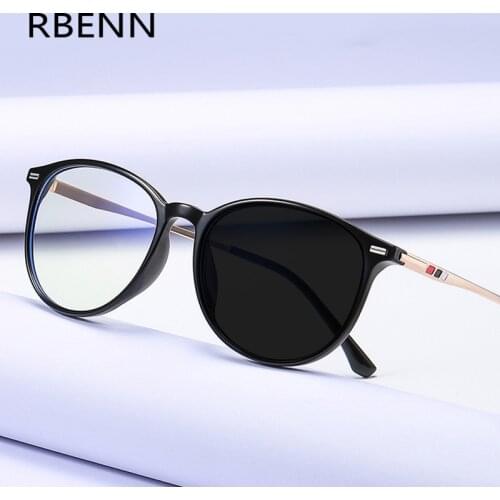 RBENN BRAND DESIGNER Photochromic Reading Glasses Women Men Chameleon Optical Frame Presbyopia Eyeglasses with CR-39 Lens +1.75