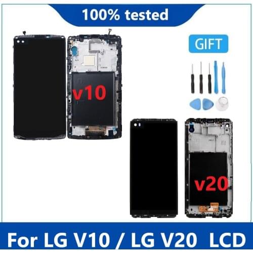 Original Display For LG V10 H900 H901 VS990 LCD For LG V20 VS995 H918 H910 LCD Display Touch Screen Digitizer with Frame