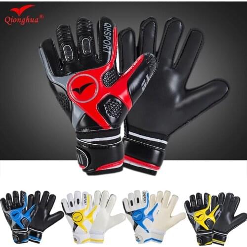 No fingersave Football goalkeeper gloves with fingertips latex breathable non-slip gantry gloves children goalkeeper gloves