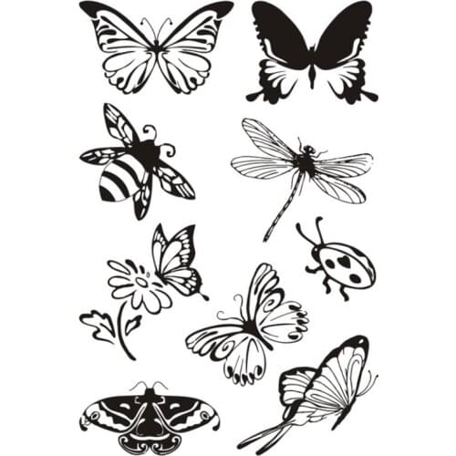 Clear Stamps Butterflies Silicone Deocrative Stamps For Scrapbooking and Card making