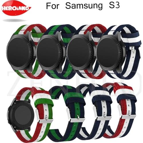 For Samsung Gear S3 Classic/ Frontier Watchband 22mm Watch Band for Xiaomi Huami Amazfit 2/2S Stratos Strap Replacement Bracelet