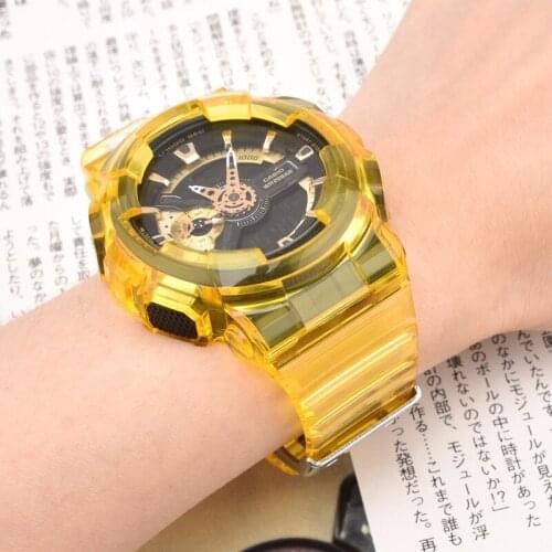 Silicone Case Watch Strap for Casio g shock GA-100 GA-110 GA-120 GD-100 GD-110 GD-120 GLS-100 GAX-100 Sports Waterproof Watcband