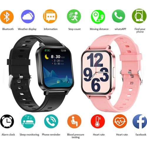 1.7 Inch Smart Watch Men Women Smartwatch Heart Rate Blood Pressure Monitor Fitness Tracker Watch Smart Bracelet For Android IOS