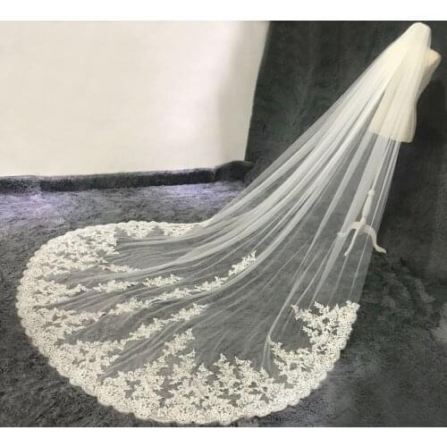 Cathedral Wedding Veil,Lace veil,Bridal veil,1 tier veil Ivory veil,Bridal party gift,Floral veil,Veil comb,Wedding Veil Lace