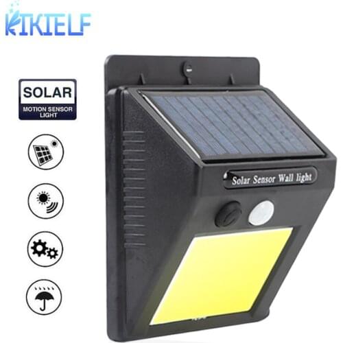 48 LED Solar Powered Outdoor Lighting Lamp Waterproof IP65 Garden Lamp for Pathway Human Infrared PIR Motion Sensor Wall Lamp