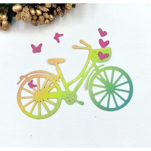 Bicycle Metal Cutting Die Stencils Scrapbooking Troqueles Clear Stamps and Dies Embossing Folder Card Making Mould