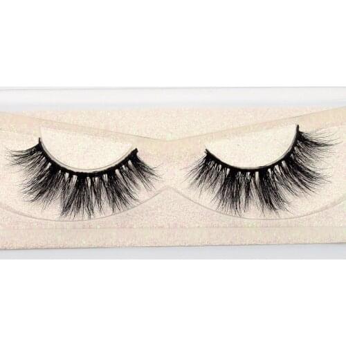 Visofree Handmade handmade natural Thick Soft False Eyelashes glitter packing Makeup Extension Long lash 3D Mink Lashes E09