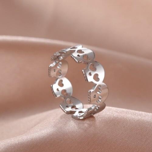 Cooltime Punk Skeleton Skulls Ring For Women Men Female Girls Cool Vintage fashion Fashion Rings Boho Chic Jewelry Birthday Gift