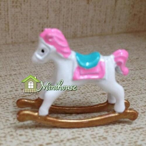 10PCS/LOT Hot Miniature Accessories Toy Horse 1:12 Dollhouse Miniatura