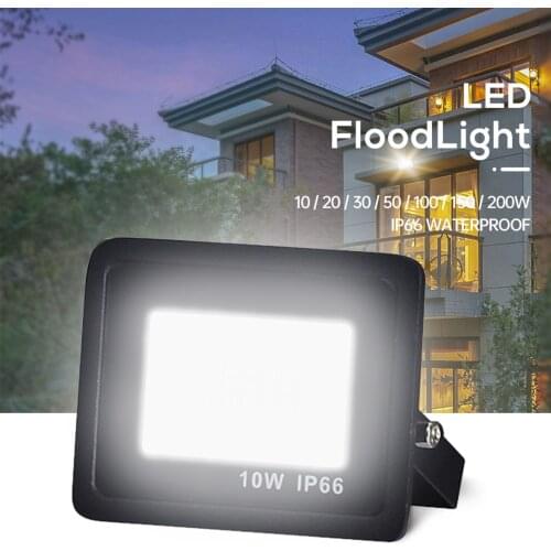 10W 20W 30W 50W LED Flood Light 220V Cool White Spotlight Super Bright Outdoor Waterproof Floodlight Drop Shipping Wholesale