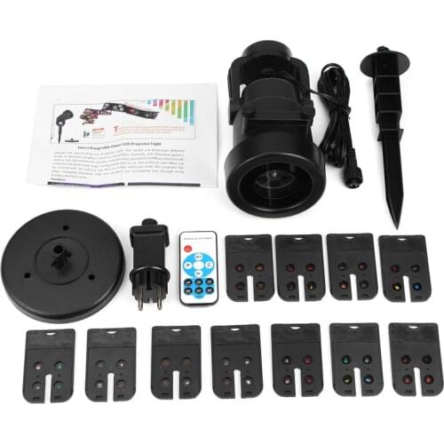 12 Patterns Christmas LED RGB Laser Light Snowflake Projector for Festival DJ Disco Party Dancing Lamp Dropshipping