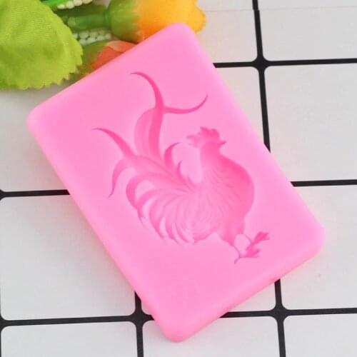 3D Cock Silicone Mold Chicken Fondant Cake Decorating Tools Cupcake Chocolate Cookie Baking Mould Soap Polymer Clay Molds