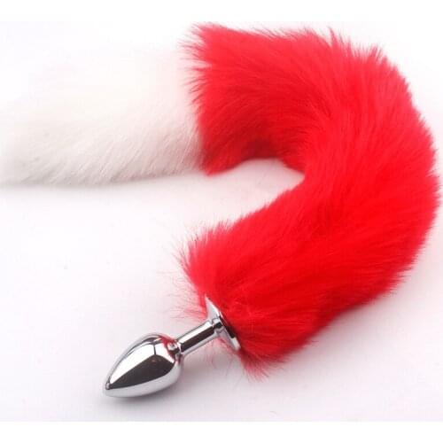 Faux Fox Tail Anal Plug sexy Toys Metal Fake Furry Butt Plug BDSM Flirt Anus Plug For Women role Games Product For Couples Hot